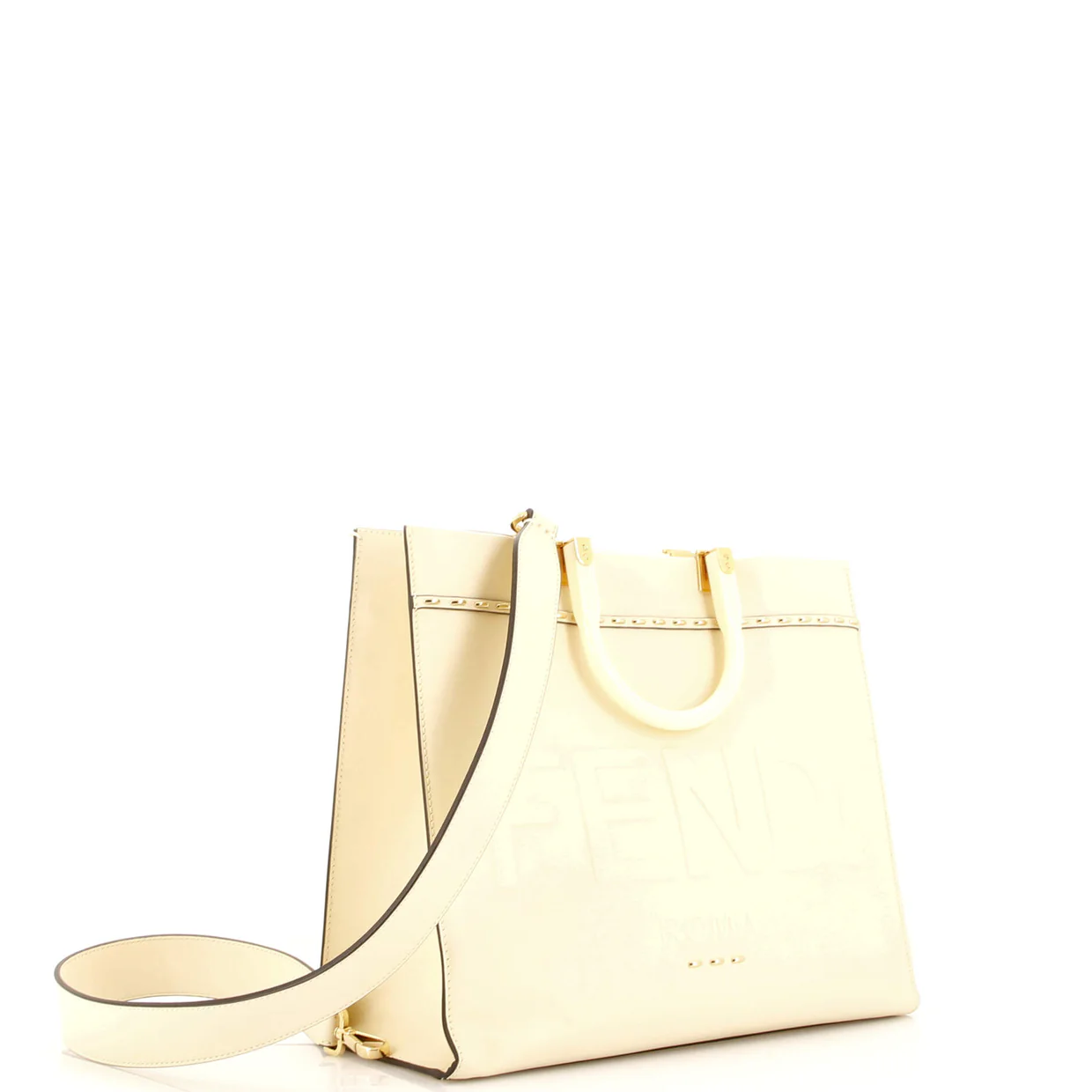 Sunshine Shopper Tote Studded Leather Medium - Deep Luxury
