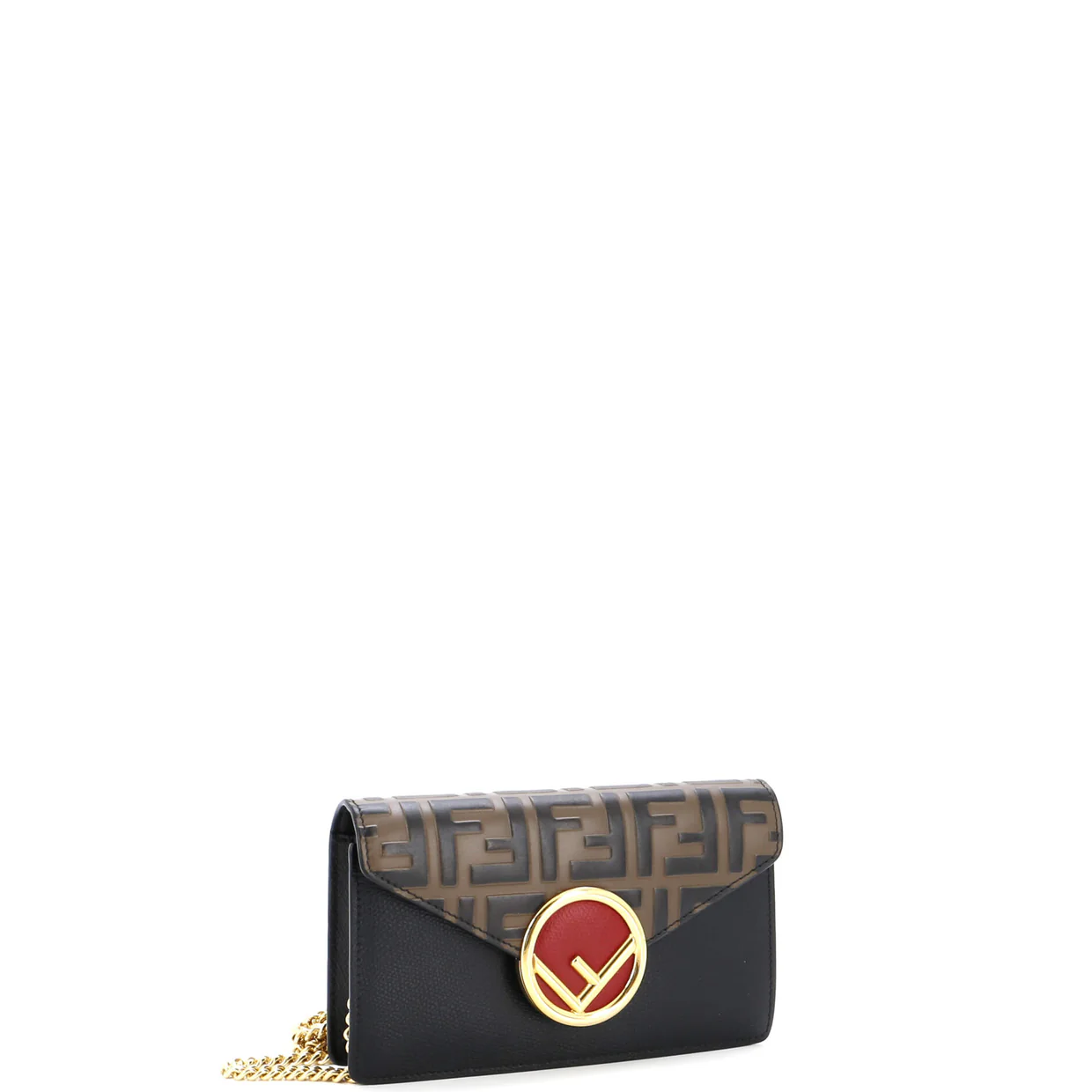 F is Fendi Convertible Belt Bag Leather with Zucca Embossed Detail - Deep Luxury