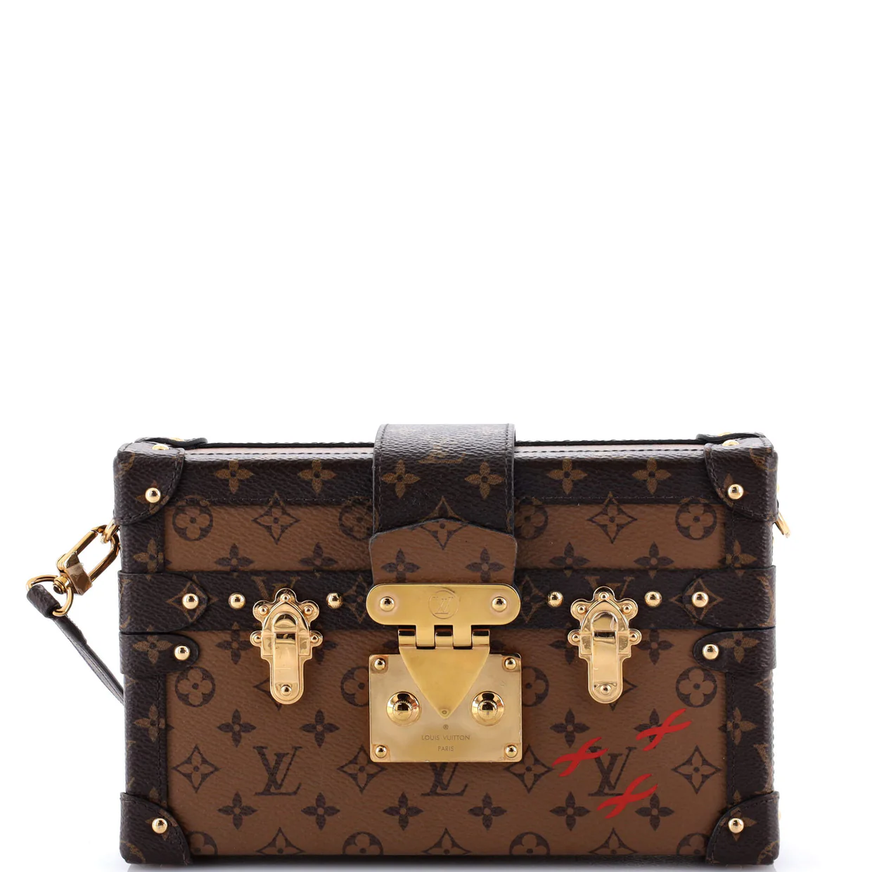 Petite Malle Handbag Reverse Monogram Canvas - Deep Luxury