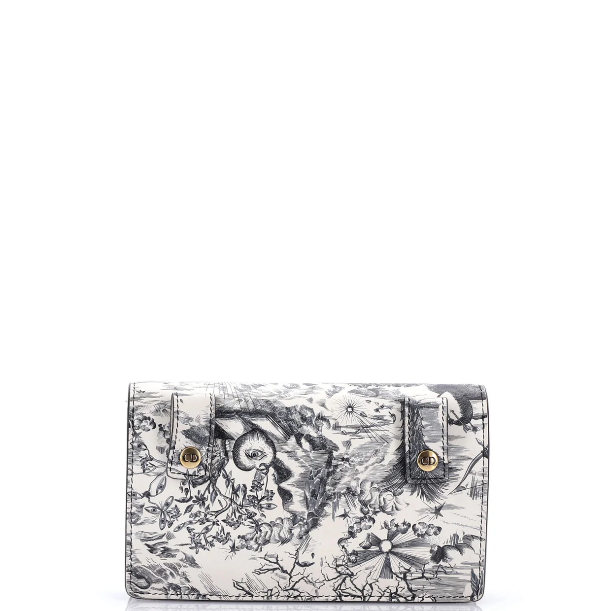 Saddle Rectangular Belt Bag Printed Leather - Deep Luxury