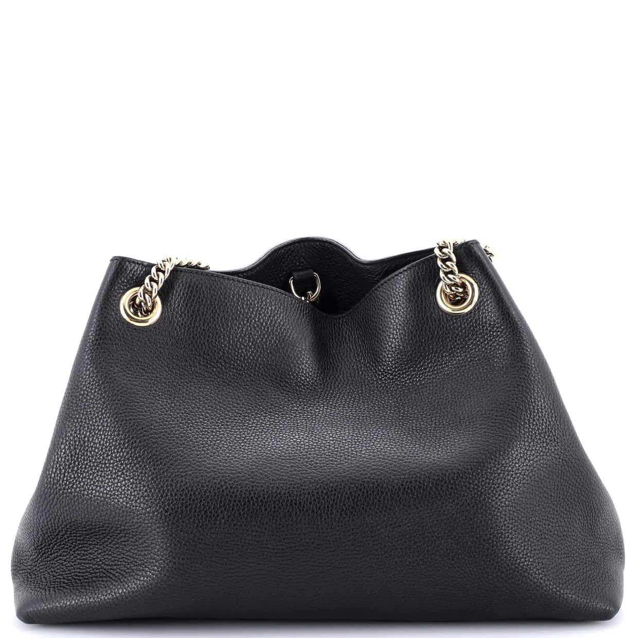 Soho Chain Strap Shoulder Bag Leather Medium - Deep Luxury