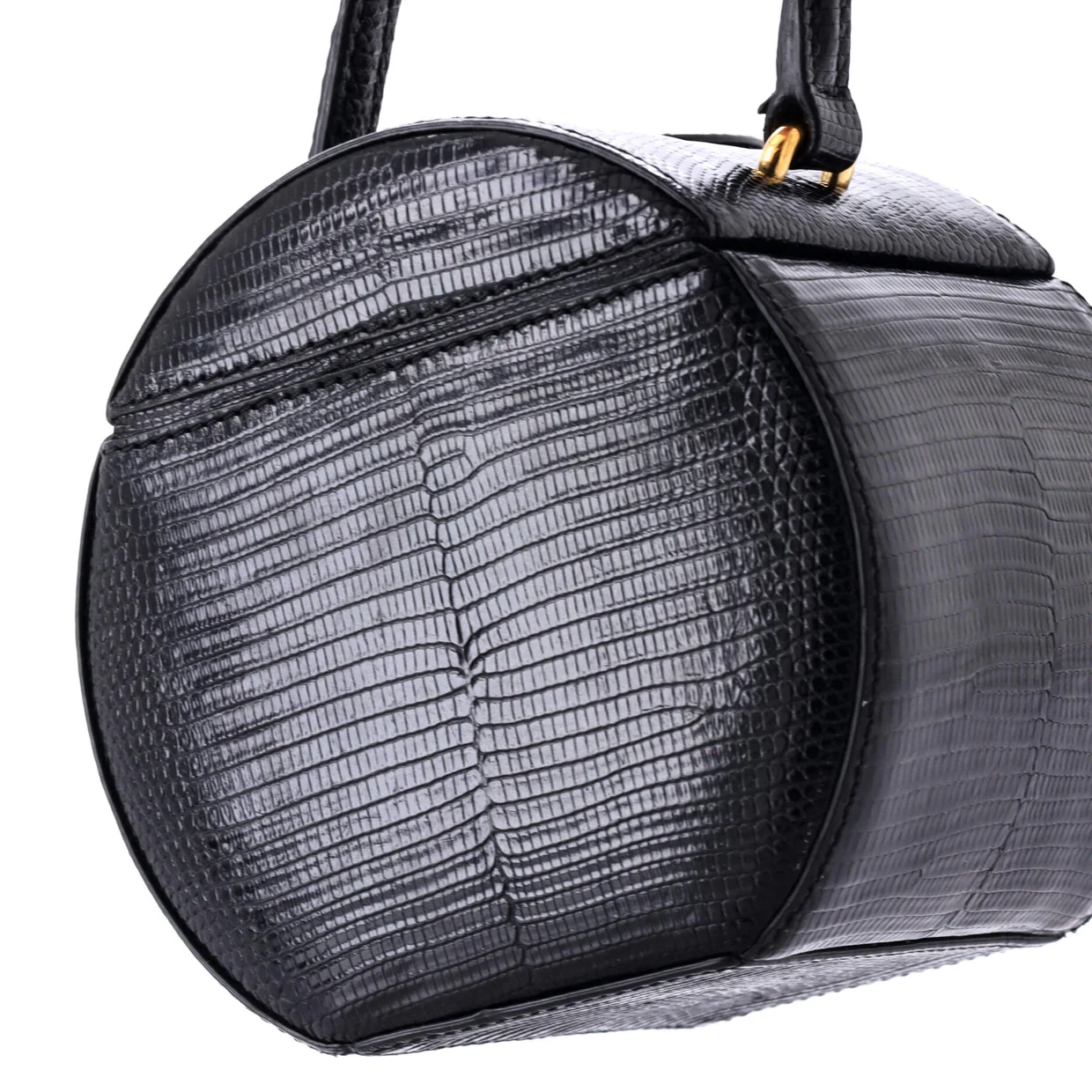 Round Box Bag Lizard - Deep Luxury