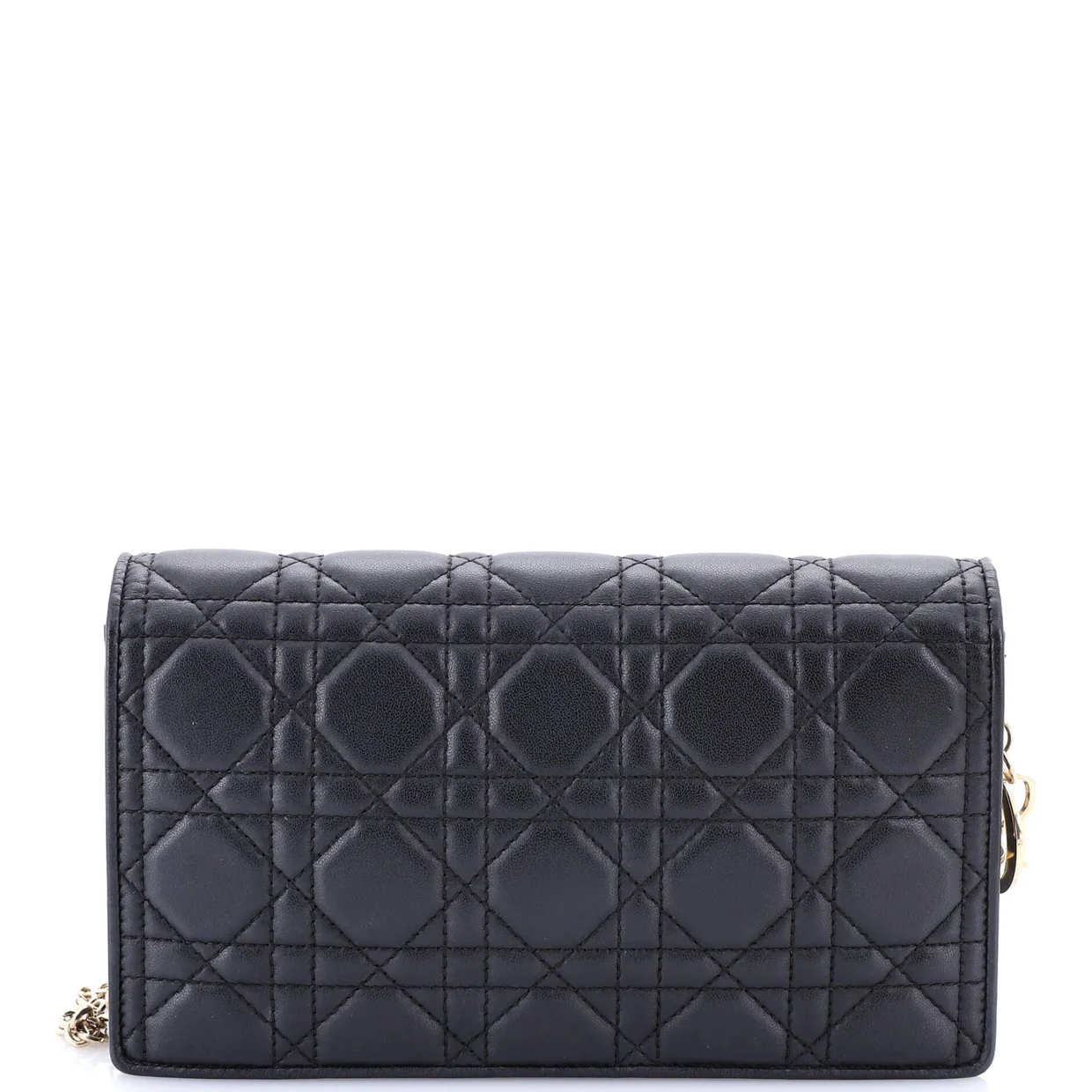 Lady Dior Wallet on Chain Pouch Cannage Quilt Lambskin Long - Deep Luxury
