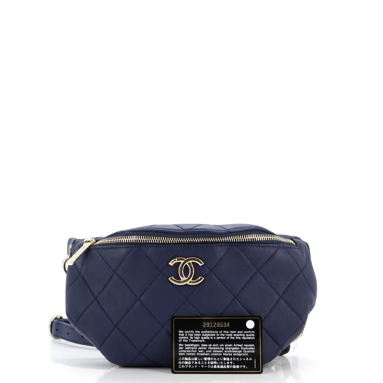 Resin Elegant Chain Belt Bag Quilted Lambskin - Deep Luxury