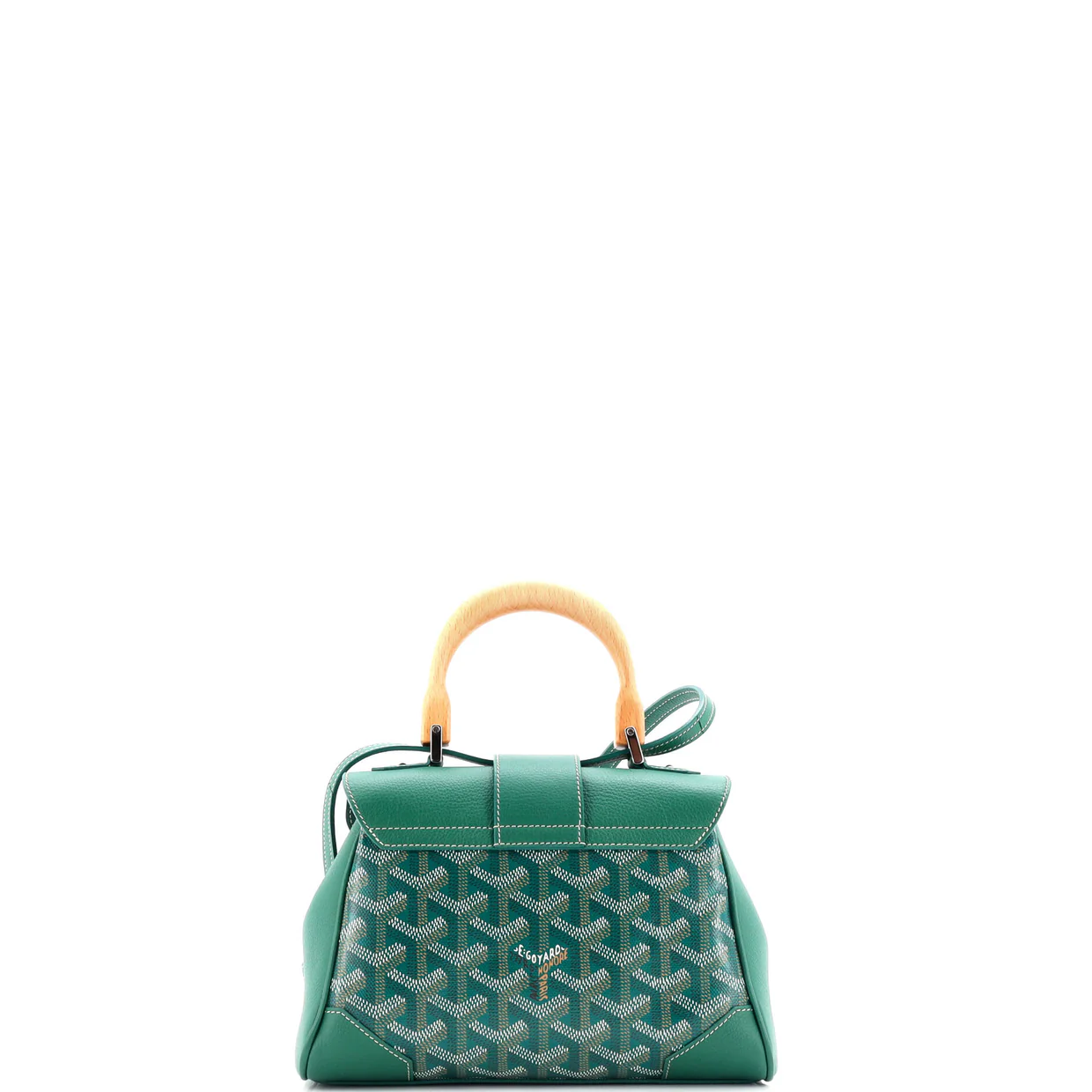 Saigon Top Handle Bag Coated Canvas with Leather Mini - Deep Luxury