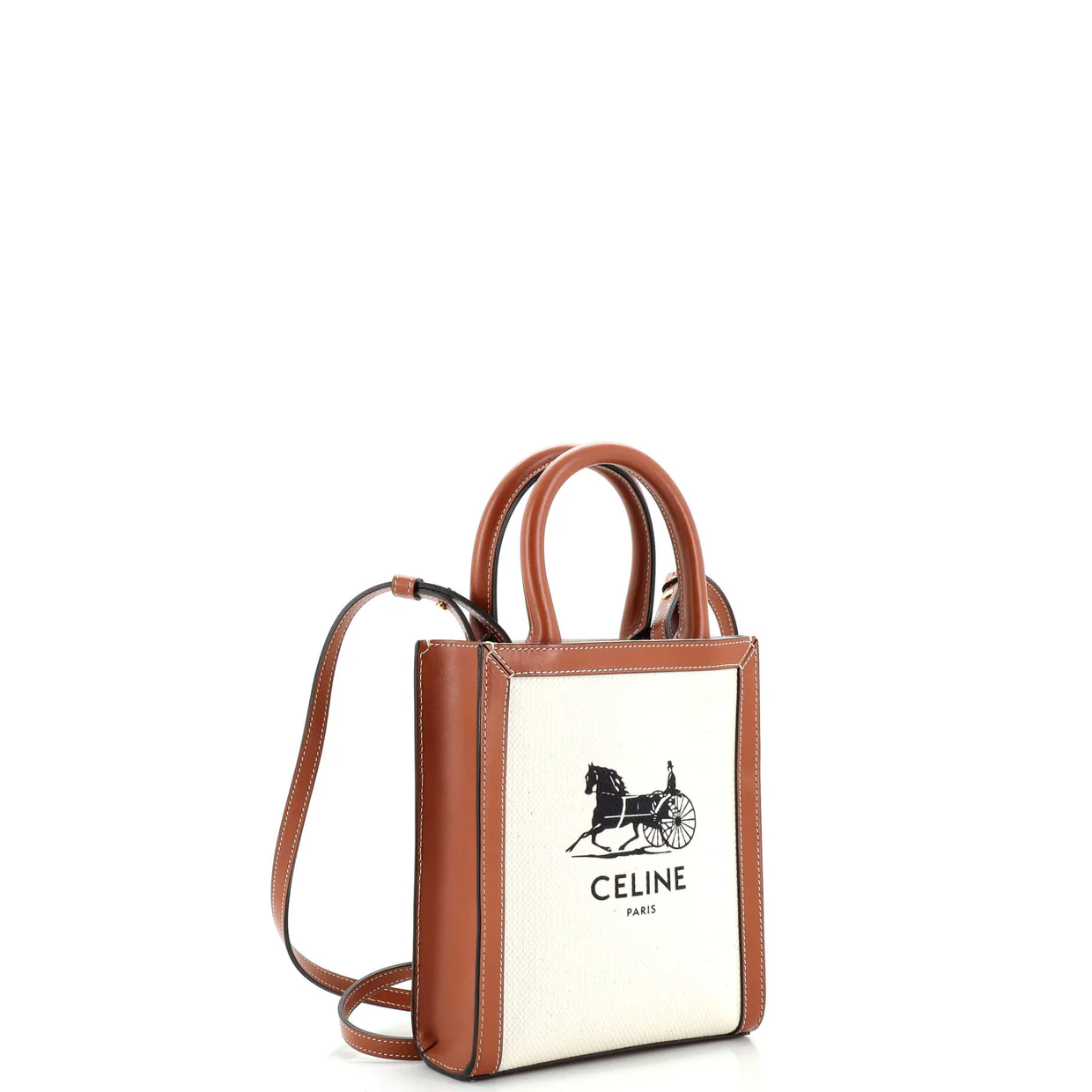 Sulky Vertical Cabas Tote Canvas with Leather Mini - Deep Luxury