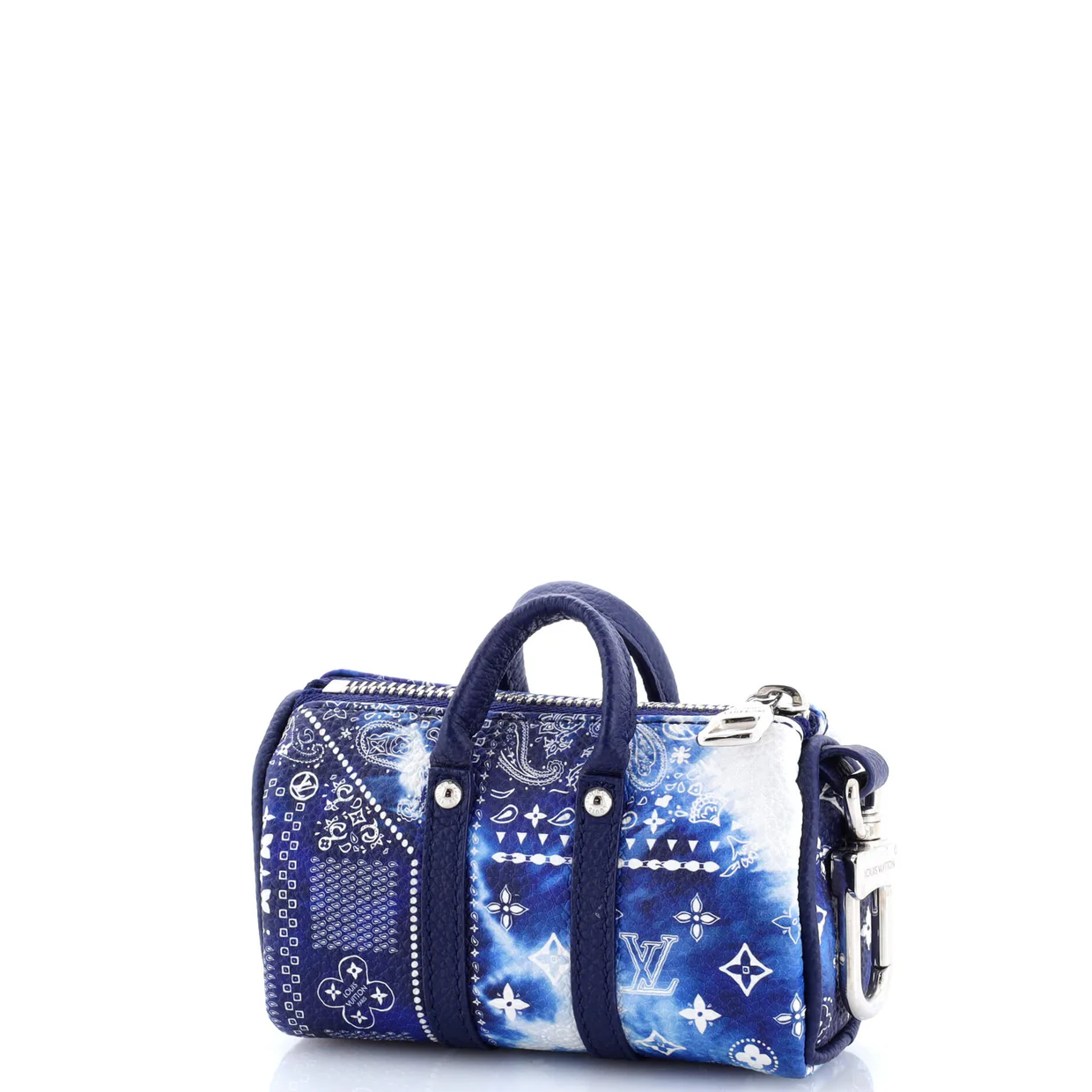 Mini Keepall Bag Charm And Key Holder Limited Edition Monogram Bandana Leather - Deep Luxury