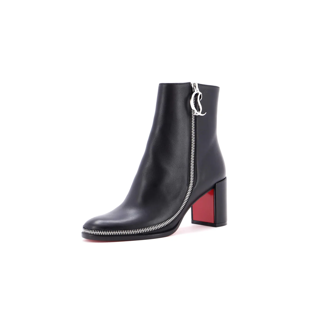 Women's Zip Booty Ankle Boots Leather 70 - Deep Luxury