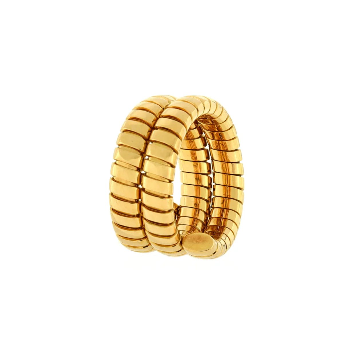 Serpenti Tubogas Double Wrap Ring 18K Yellow Gold - Deep Luxury