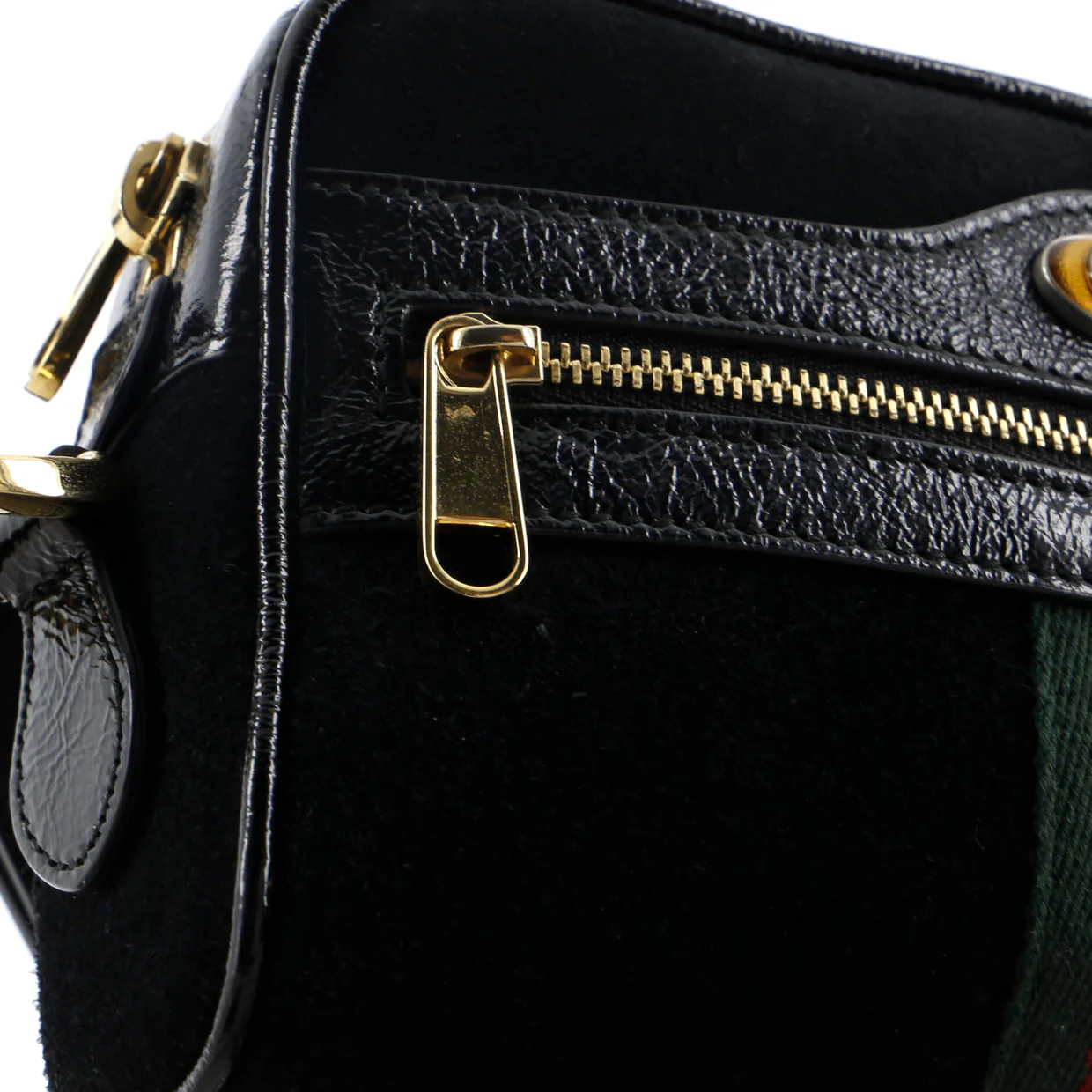 Ophidia Shoulder Bag Suede Mini - Deep Luxury