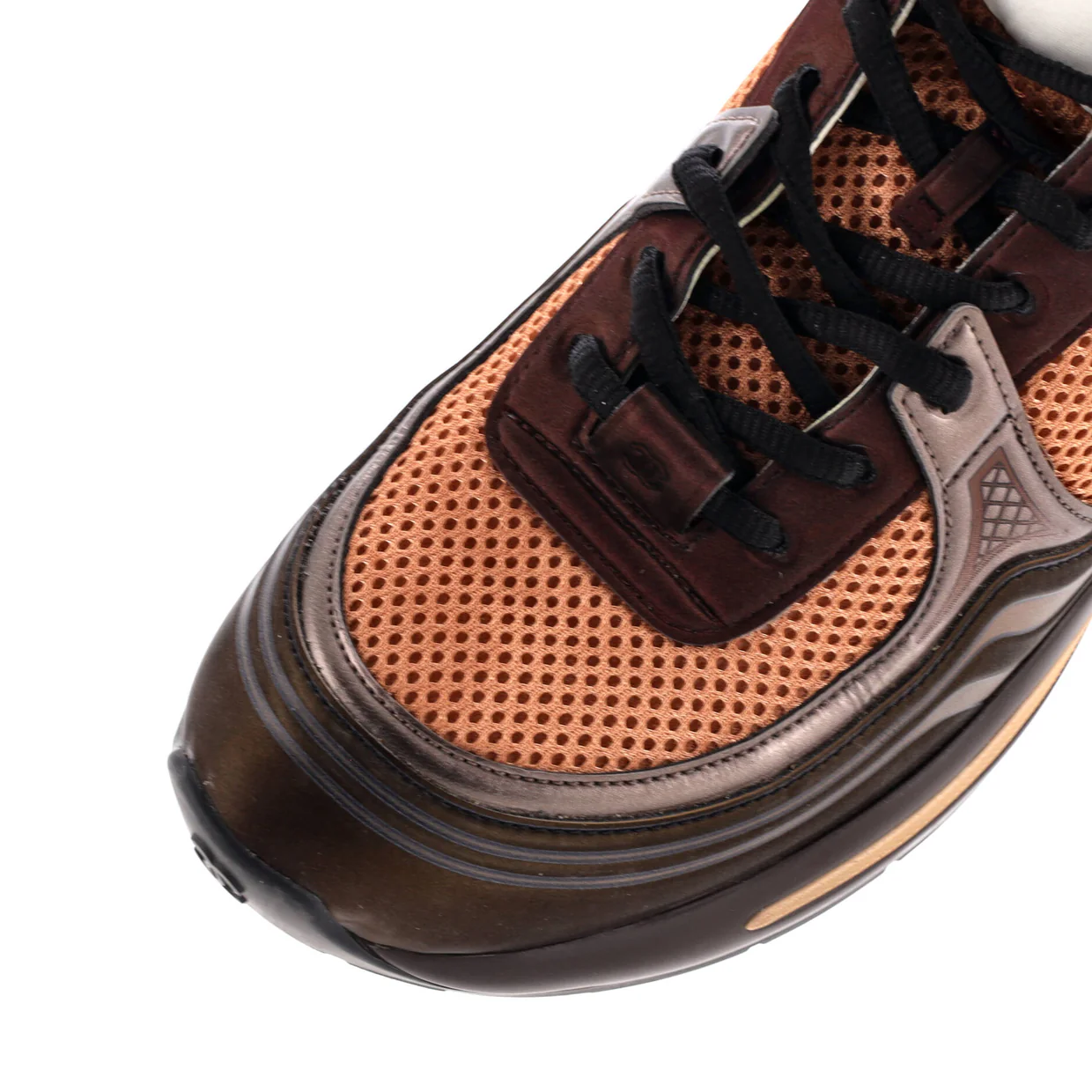 Women's CC Low-Top Sneakers Mesh and Laminated Leather - Deep Luxury