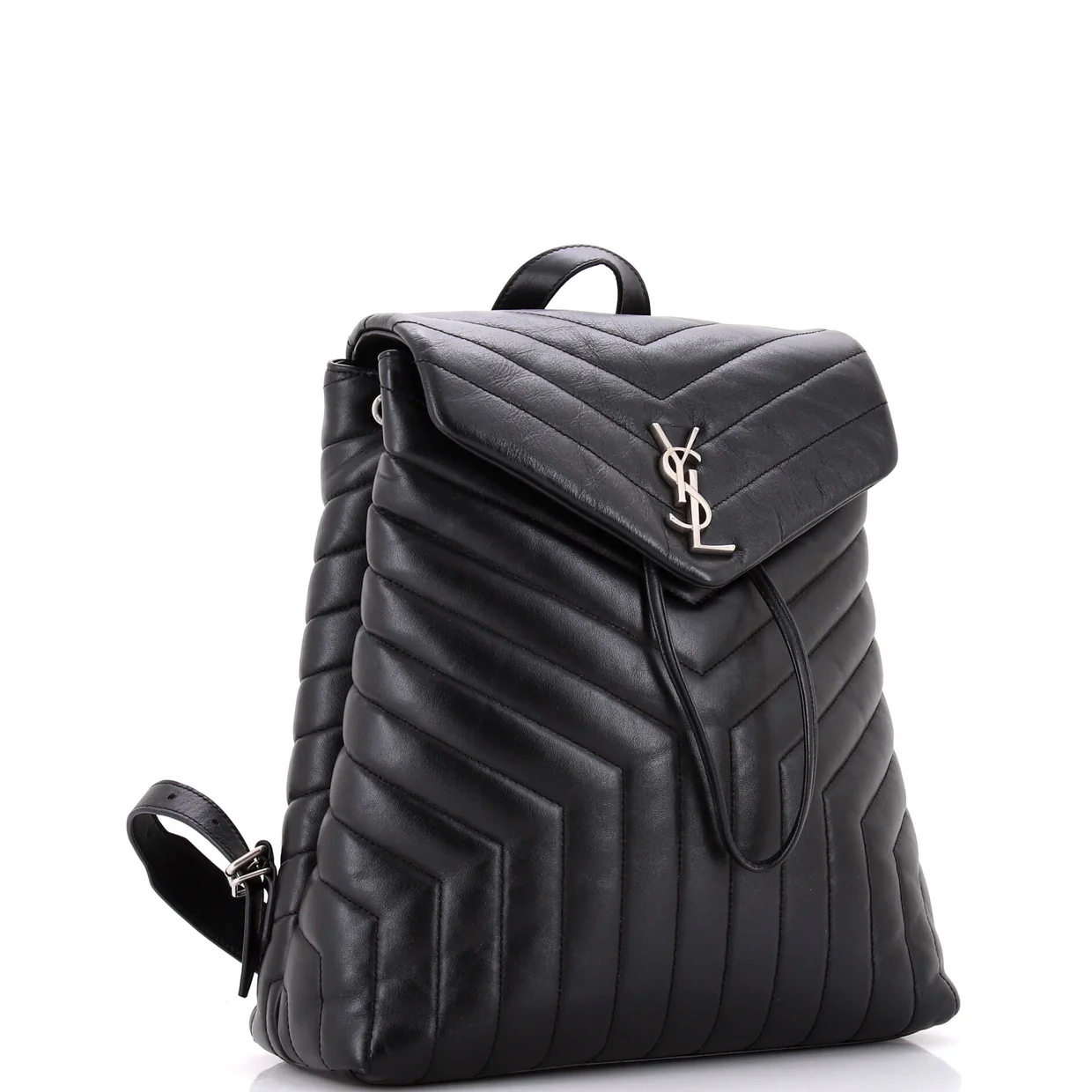 LouLou Backpack Matelasse Chevron Leather Medium - Deep Luxury
