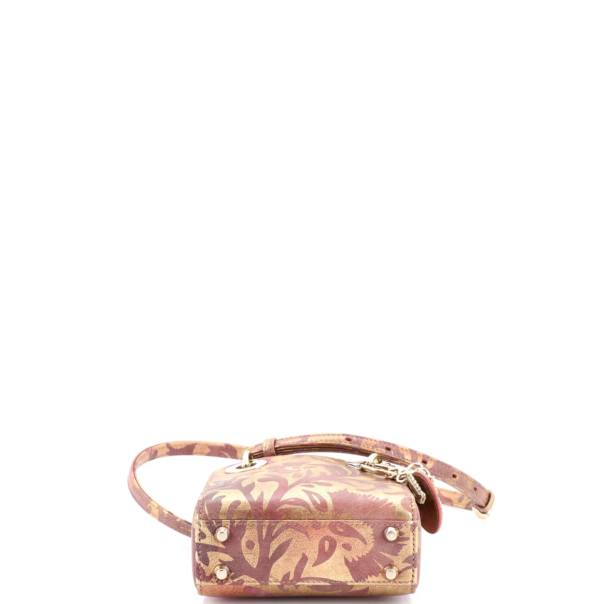 Lady Dior Bag Painted Leather with Faux Pearl Charms Micro - Deep Luxury