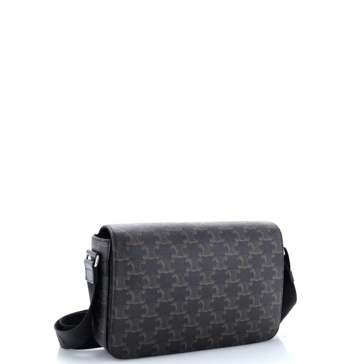 Flap Messenger Bag Triomphe Coated Canvas Medium - Deep Luxury