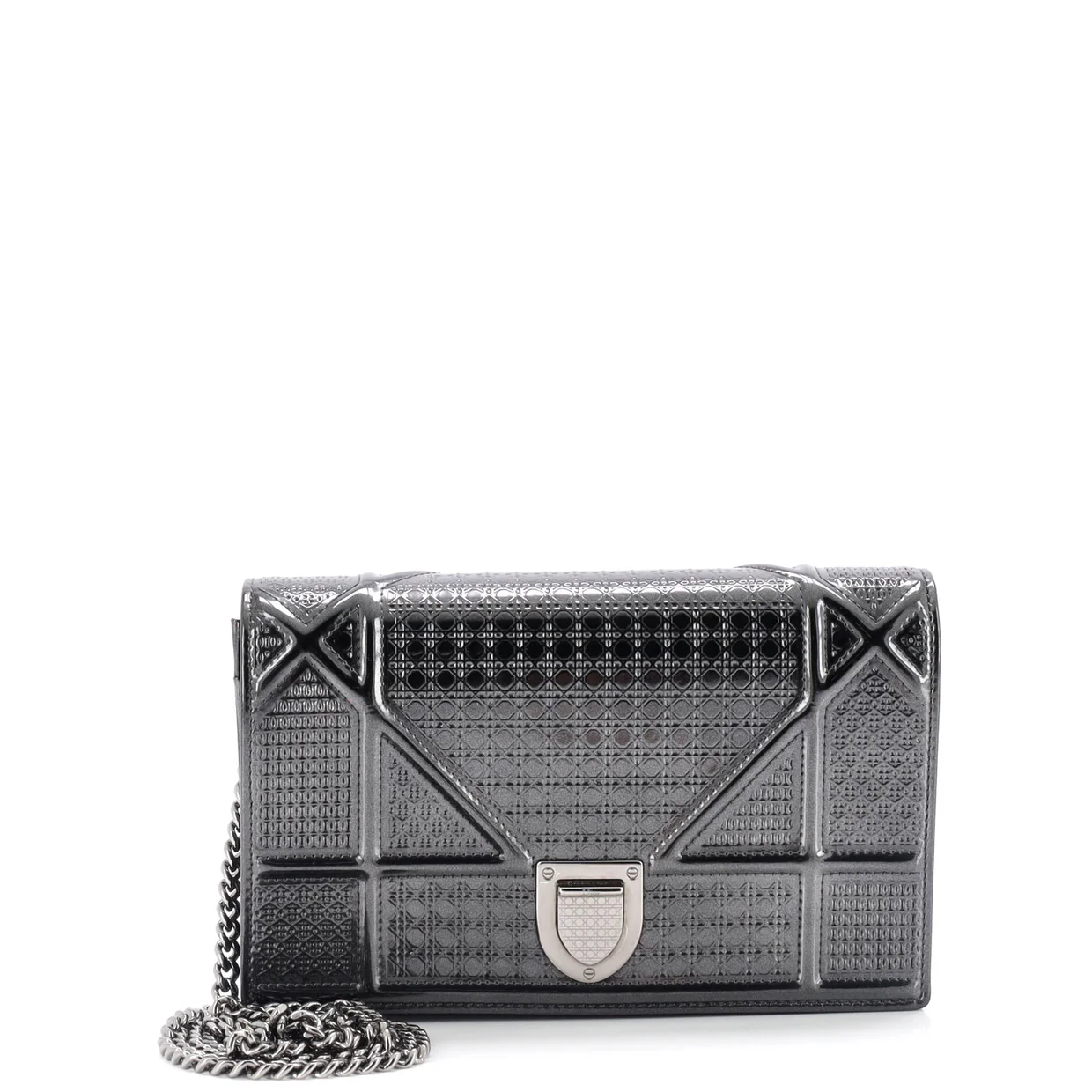 Diorama Wallet on Chain Cannage Embossed Calfskin - Deep Luxury