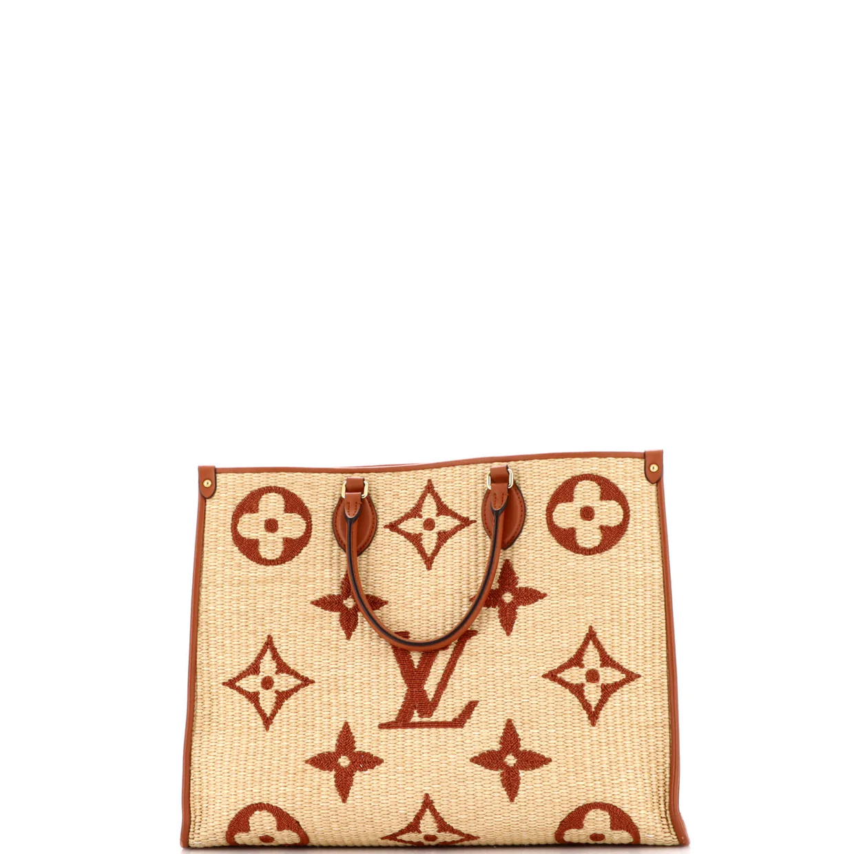 OnTheGo Tote Monogram Giant Raffia GM - Deep Luxury