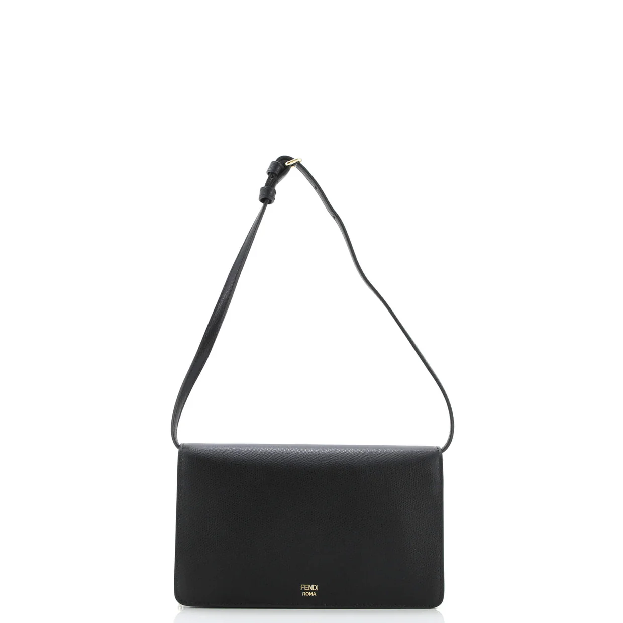 FF Diamonds Wallet on Chain FF Embossed Leather - Deep Luxury