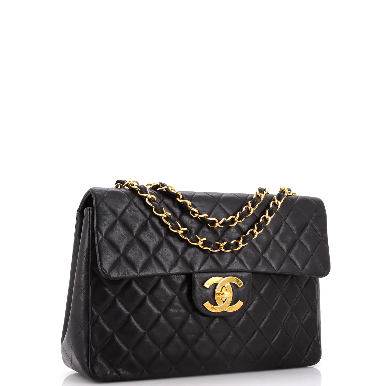 Vintage Classic Single Flap Bag Quilted Lambskin Maxi - Deep Luxury