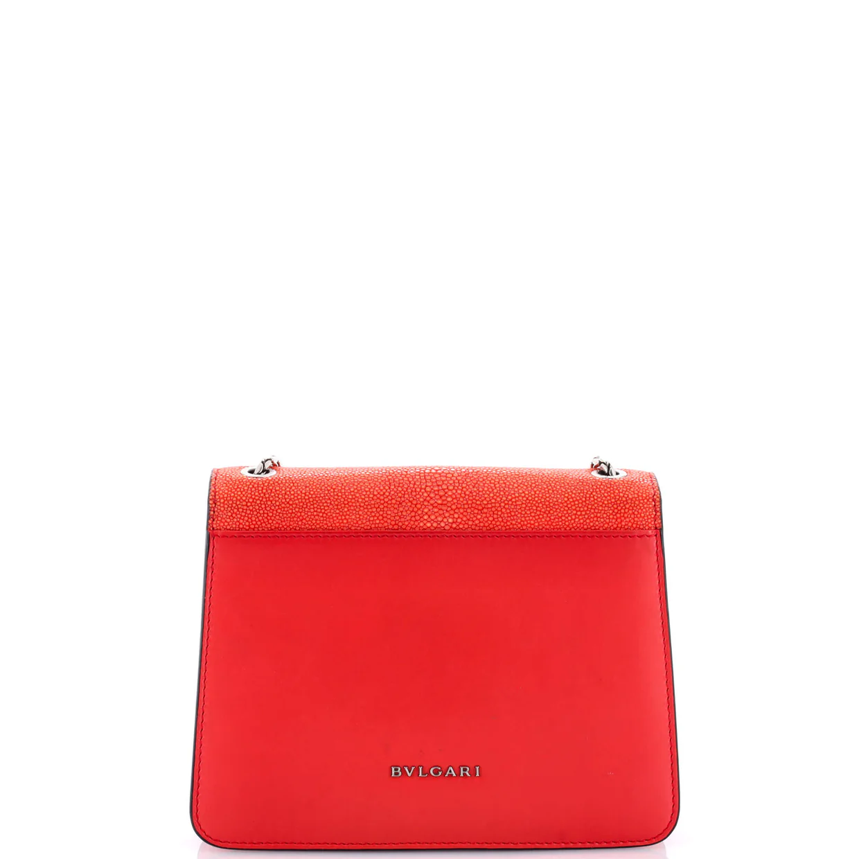 Serpenti Forever Square Shoulder Bag Leather and Stingray Small - Deep Luxury