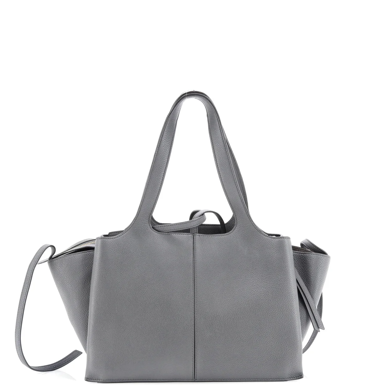 Tri-Fold Shoulder Bag Grained Calfskin Small - Deep Luxury