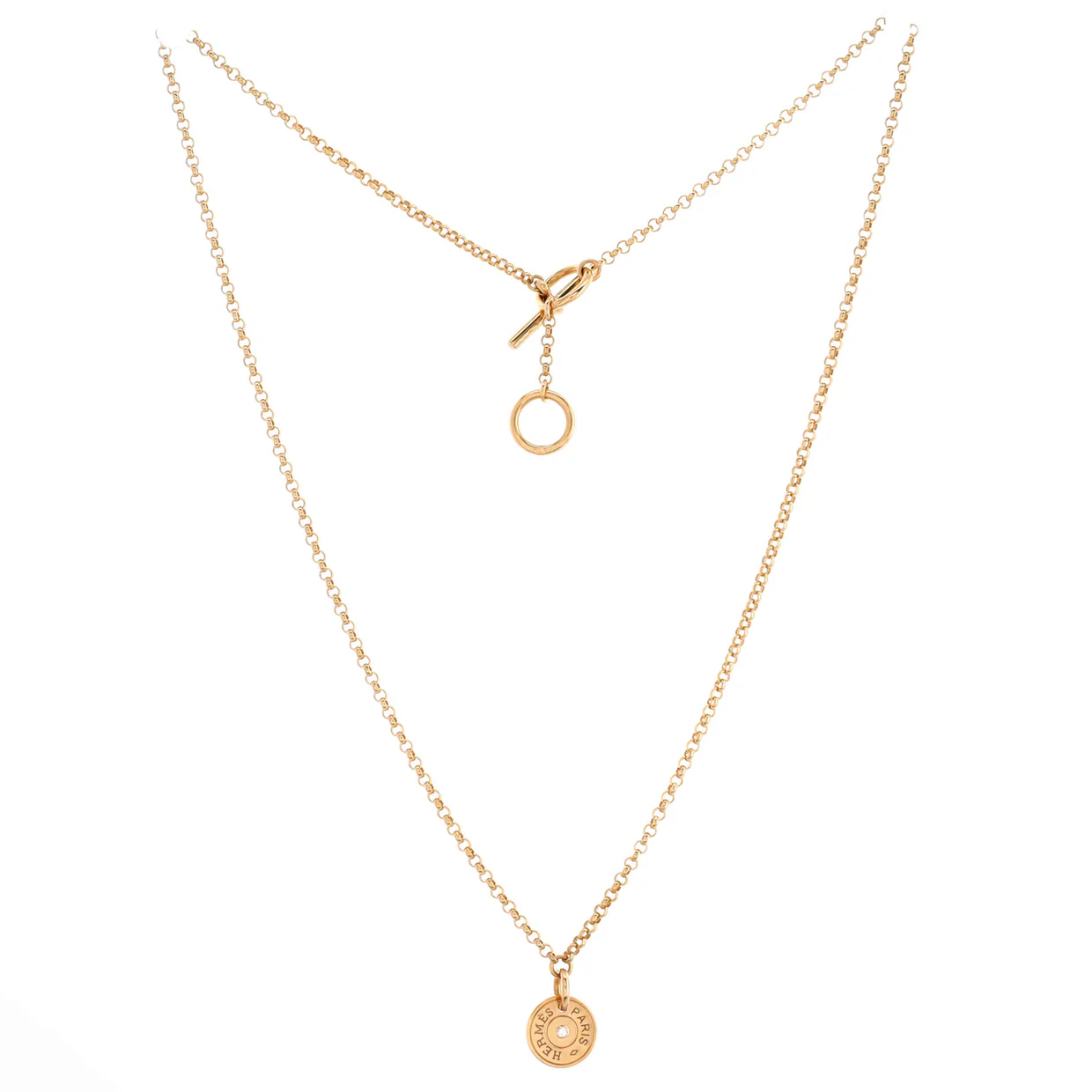 Gambade Pendant Necklace 18K Rose Gold with Diamond - Deep Luxury