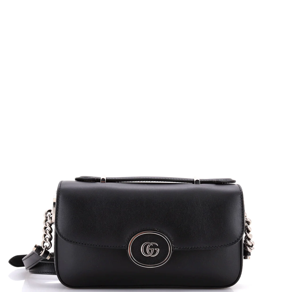 Petite GG Flap Shoulder Bag Leather Small - Deep Luxury