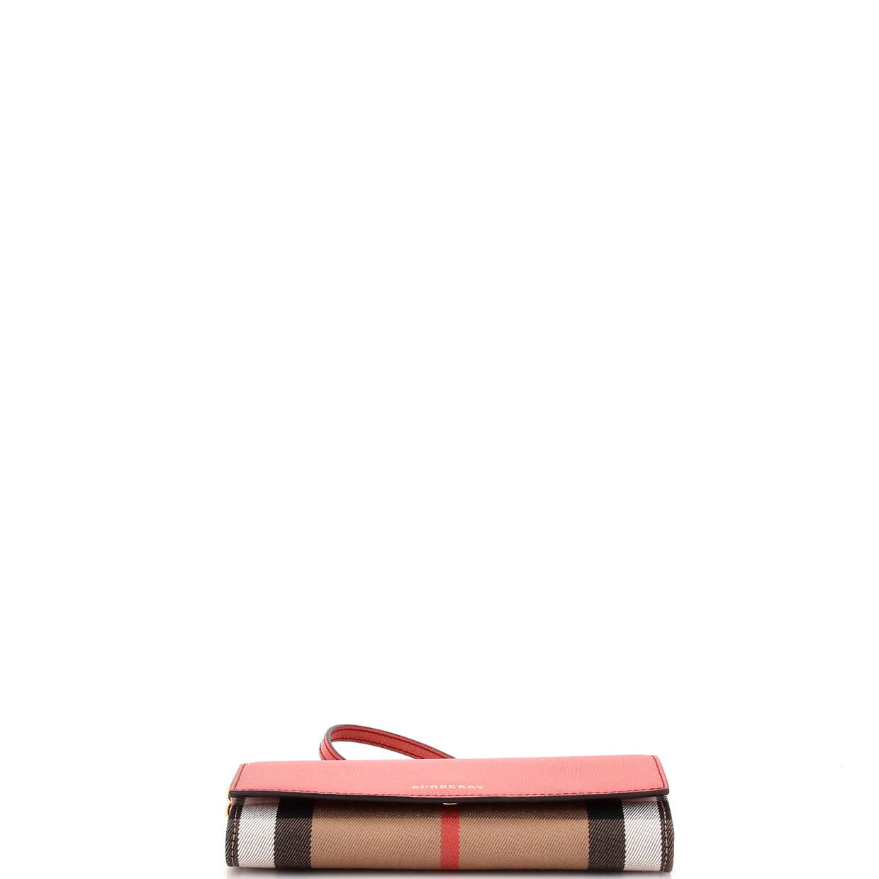 Henley Wallet on Chain Leather with House Check Canvas - Deep Luxury