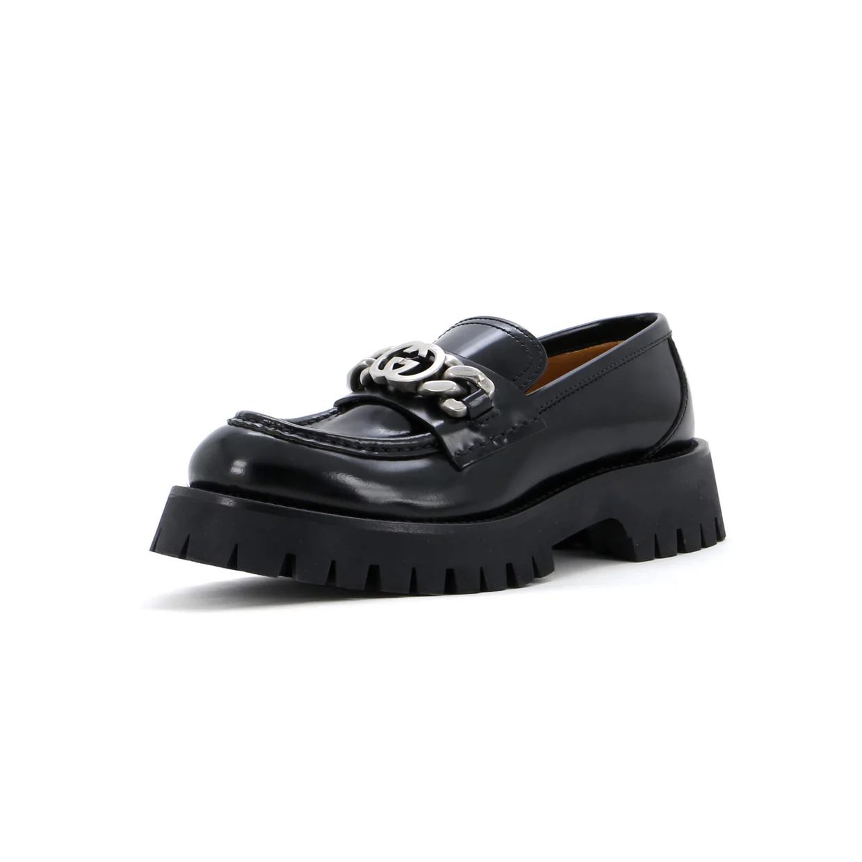 Women's Interlocking G Jeanne Loafers Leather with Enamel - Deep Luxury
