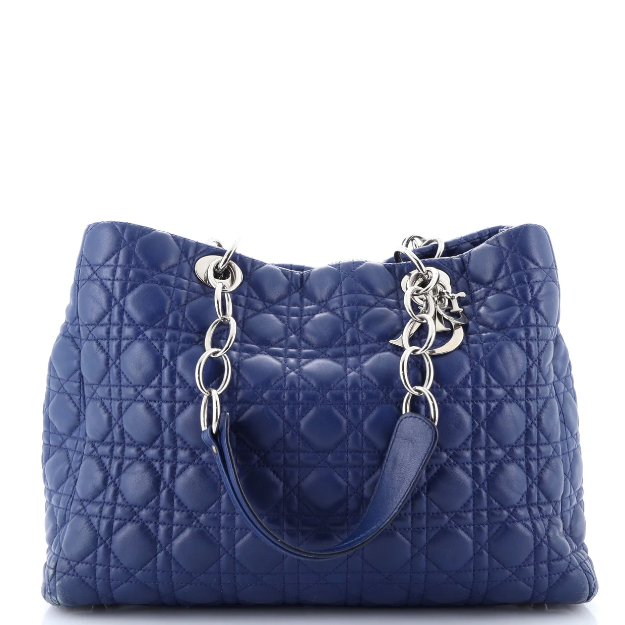 Soft Chain Tote Cannage Quilt Lambskin Large - Deep Luxury