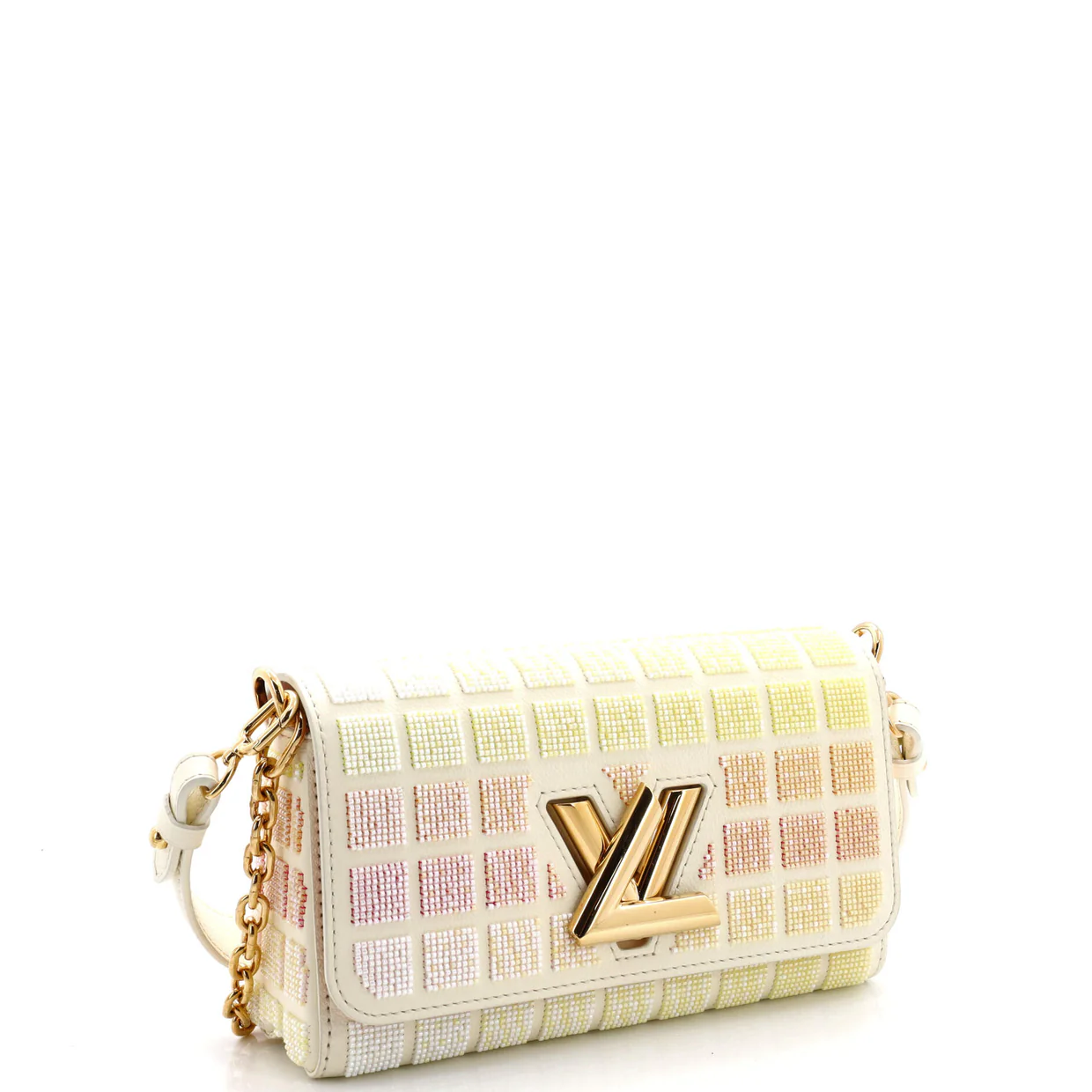 Twist West Handbag Beaded Damier - Deep Luxury