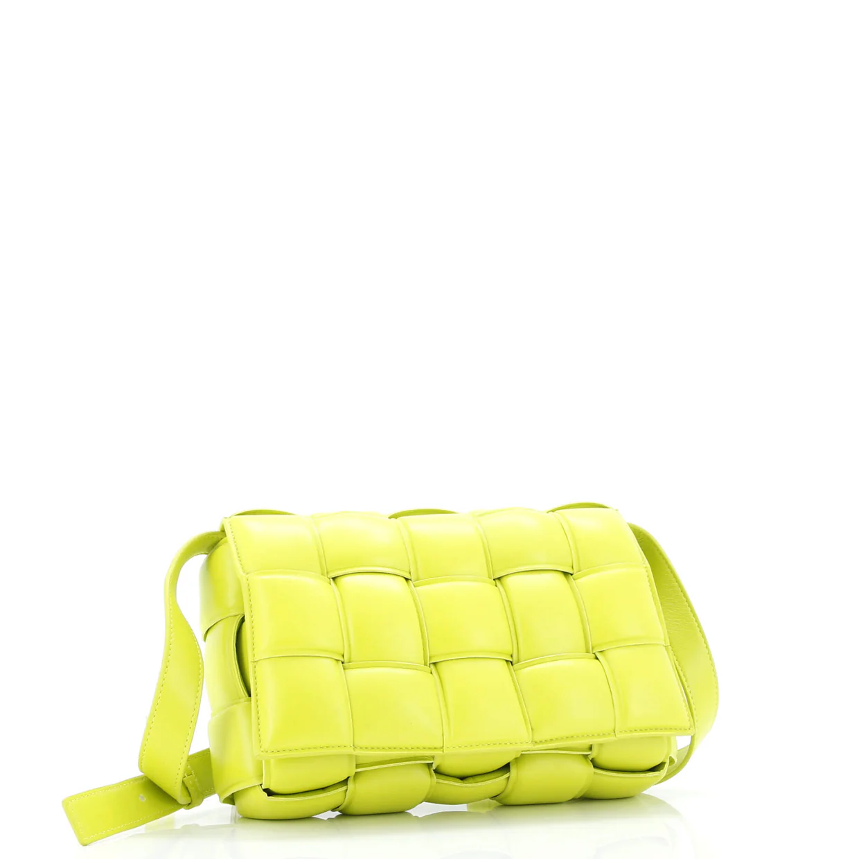 Cassette Crossbody Bag Padded Maxi Intrecciato Leather - Deep Luxury