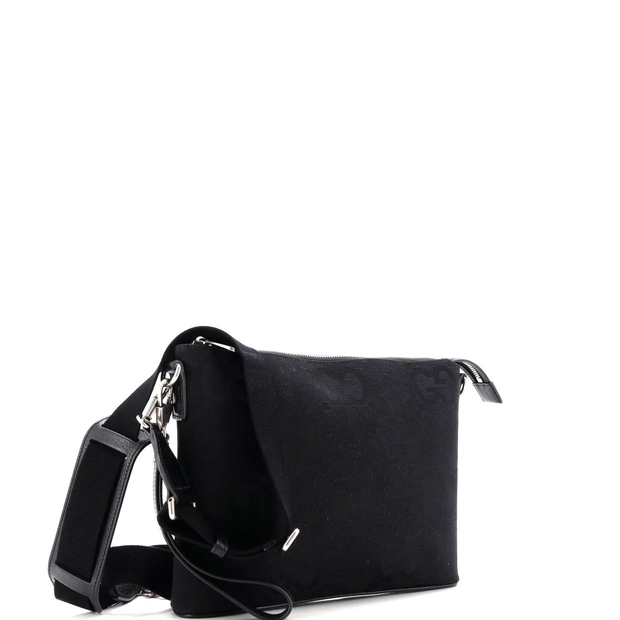 Zip Messenger Bag Jumbo GG Canvas - Deep Luxury