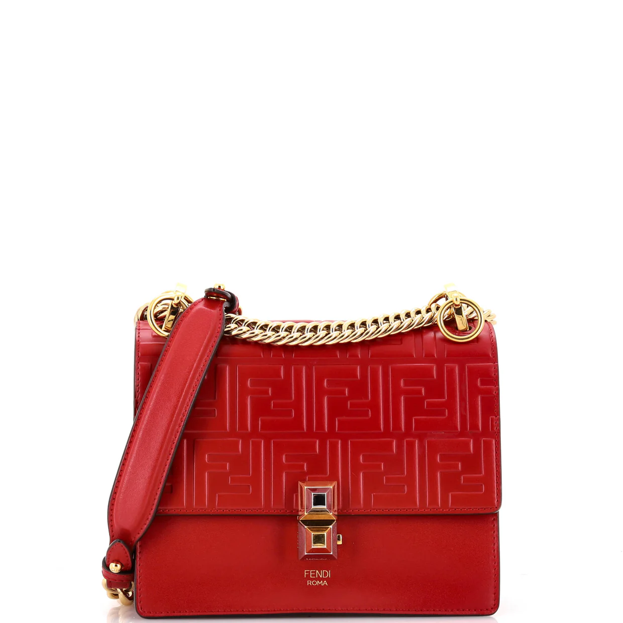 Kan I Bag Zucca Embossed Leather Small - Deep Luxury