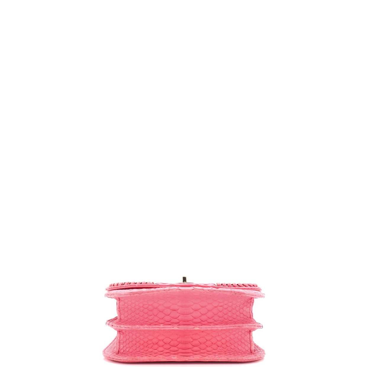 Braided Chic Flap Bag Python Small - Deep Luxury