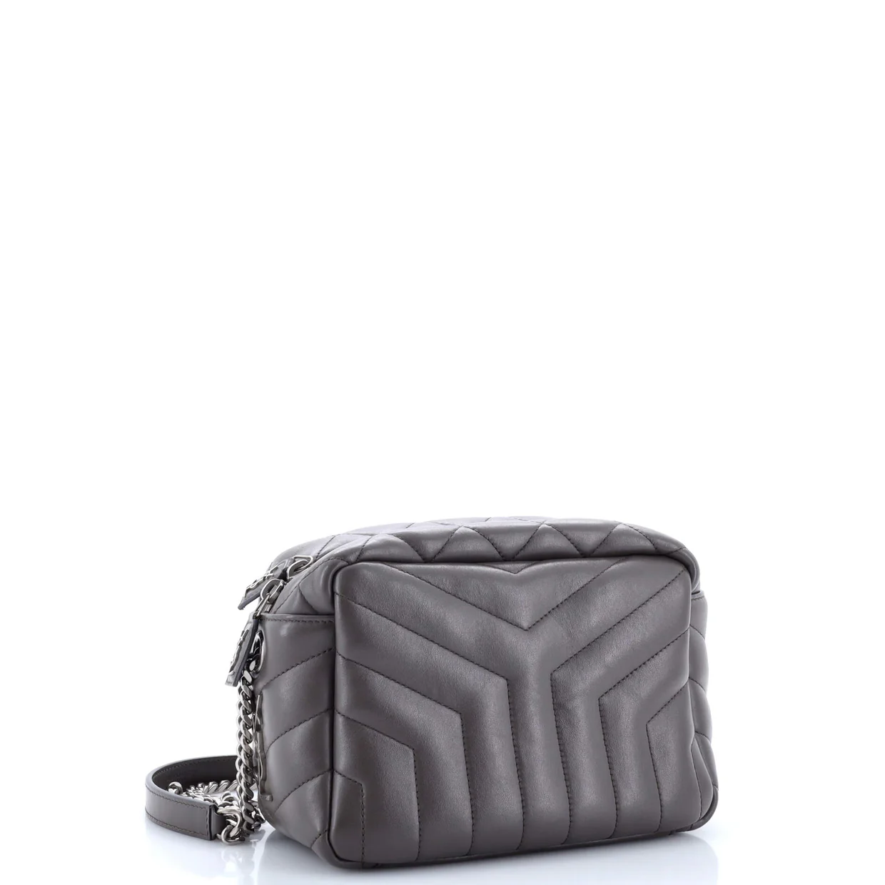 LouLou Bowling Bag Matelasse Chevron Leather Small - Deep Luxury