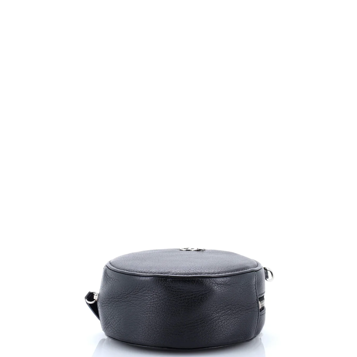 CC Ski Round Clutch with Chain Goatskin Mini - Deep Luxury