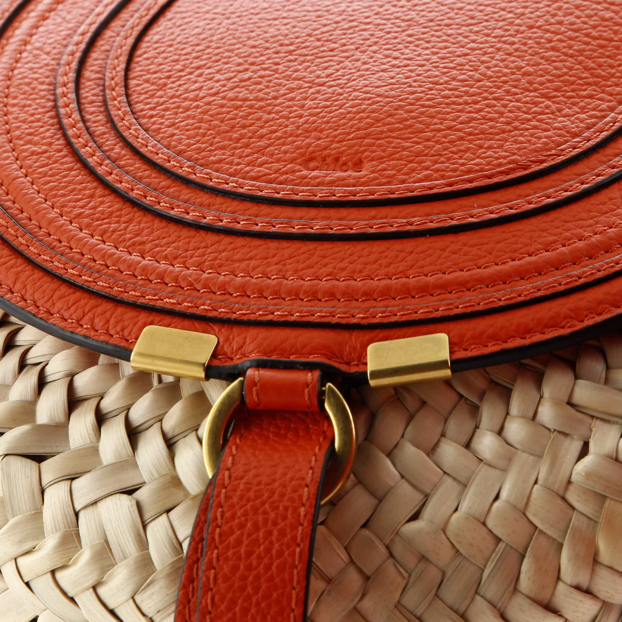 Marcie Basket Crossbody Bag Raffia and Leather Small - Deep Luxury