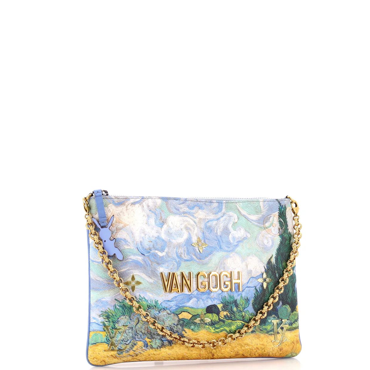 Pochette Clutch Limited Edition Jeff Koons Van Gogh Print Canvas - Deep Luxury