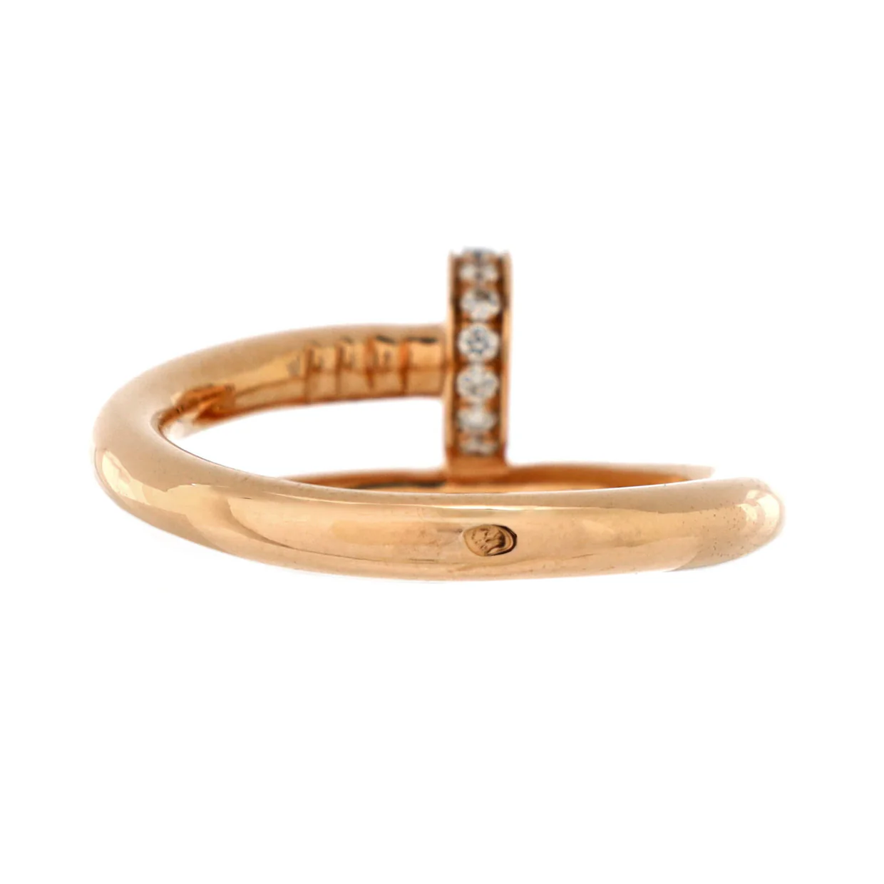 Juste un Clou Ring 18K Rose Gold and Diamonds - Deep Luxury