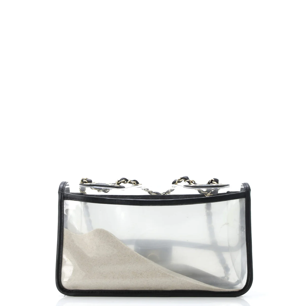 Sand By The Sea Flap Bag PVC with Lambskin Medium - Deep Luxury