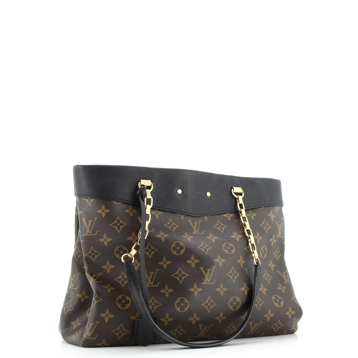 Pallas Shopper Monogram Canvas and Calfskin - Deep Luxury