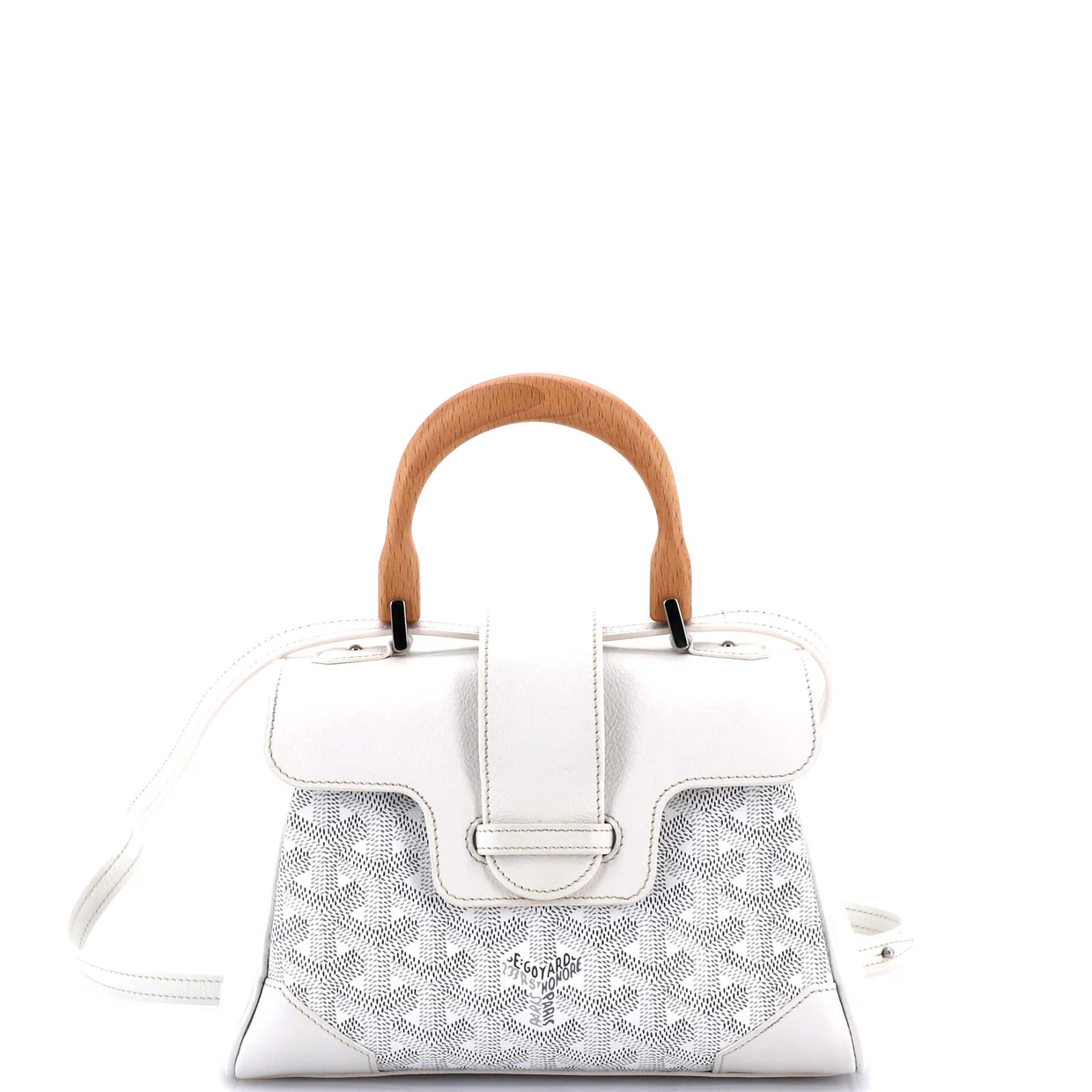 Saigon Top Handle Bag Coated Canvas with Leather Mini - Deep Luxury