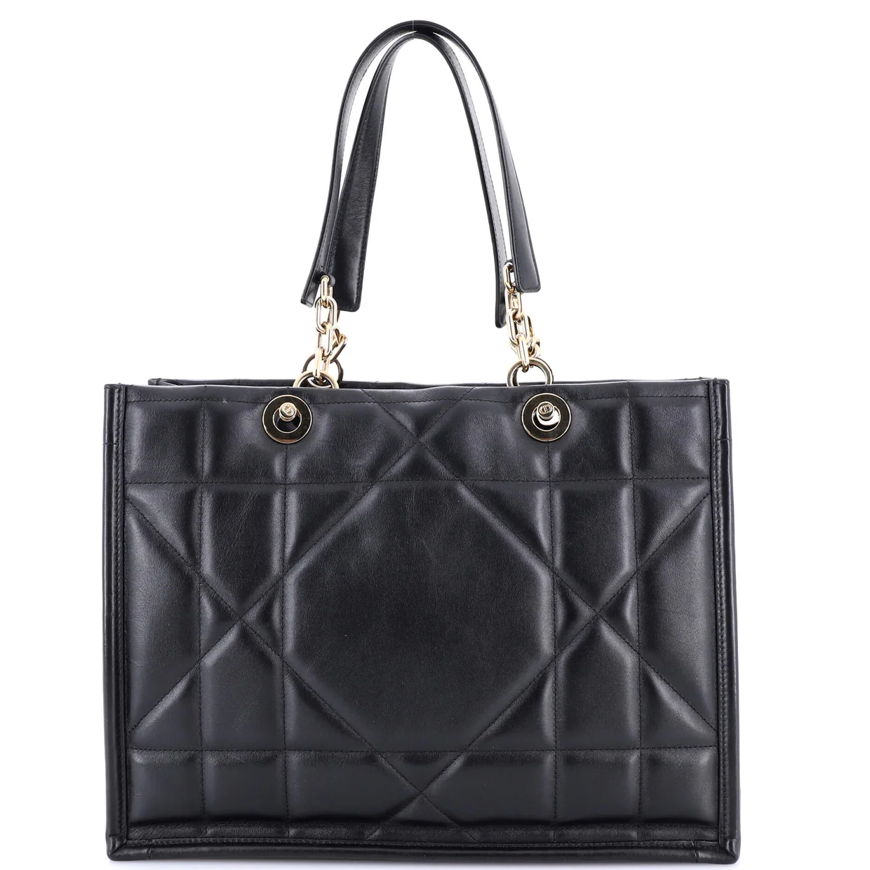 Essential Tote Archicannage Quilt Calfskin Medium - Deep Luxury