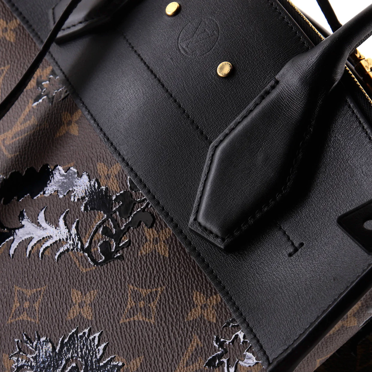 City Steamer Handbag Limited Edition Blossom Monogram Canvas and Leather MM - Deep Luxury