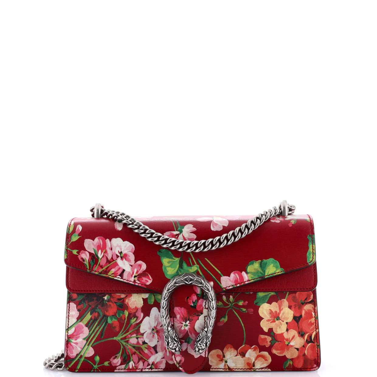 Dionysus Bag Blooms Print Leather Small - Deep Luxury