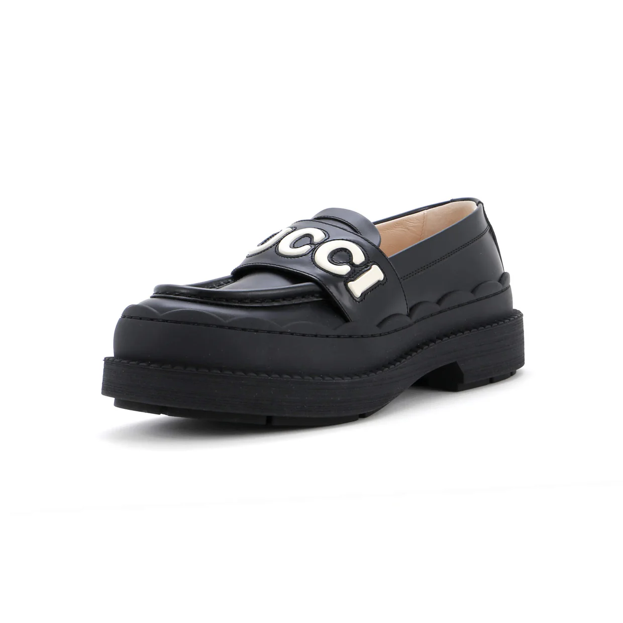 Women's Ornella Logo Loafers Leather - Deep Luxury