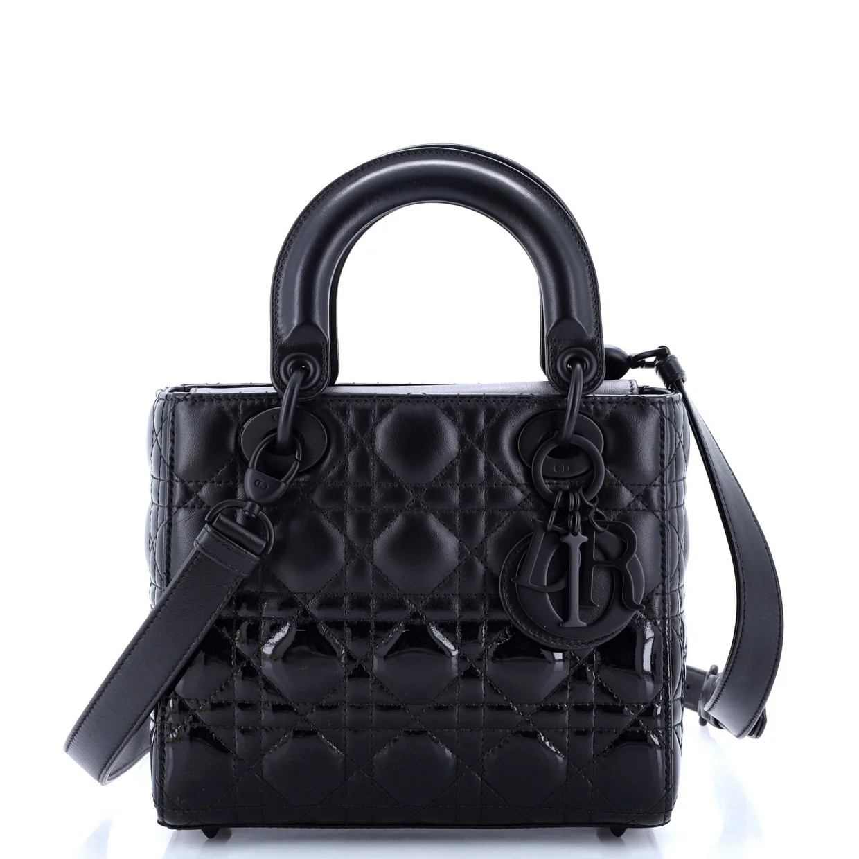 Lady Dior Bag Cannage Quilt Gradient Patent Small - Deep Luxury