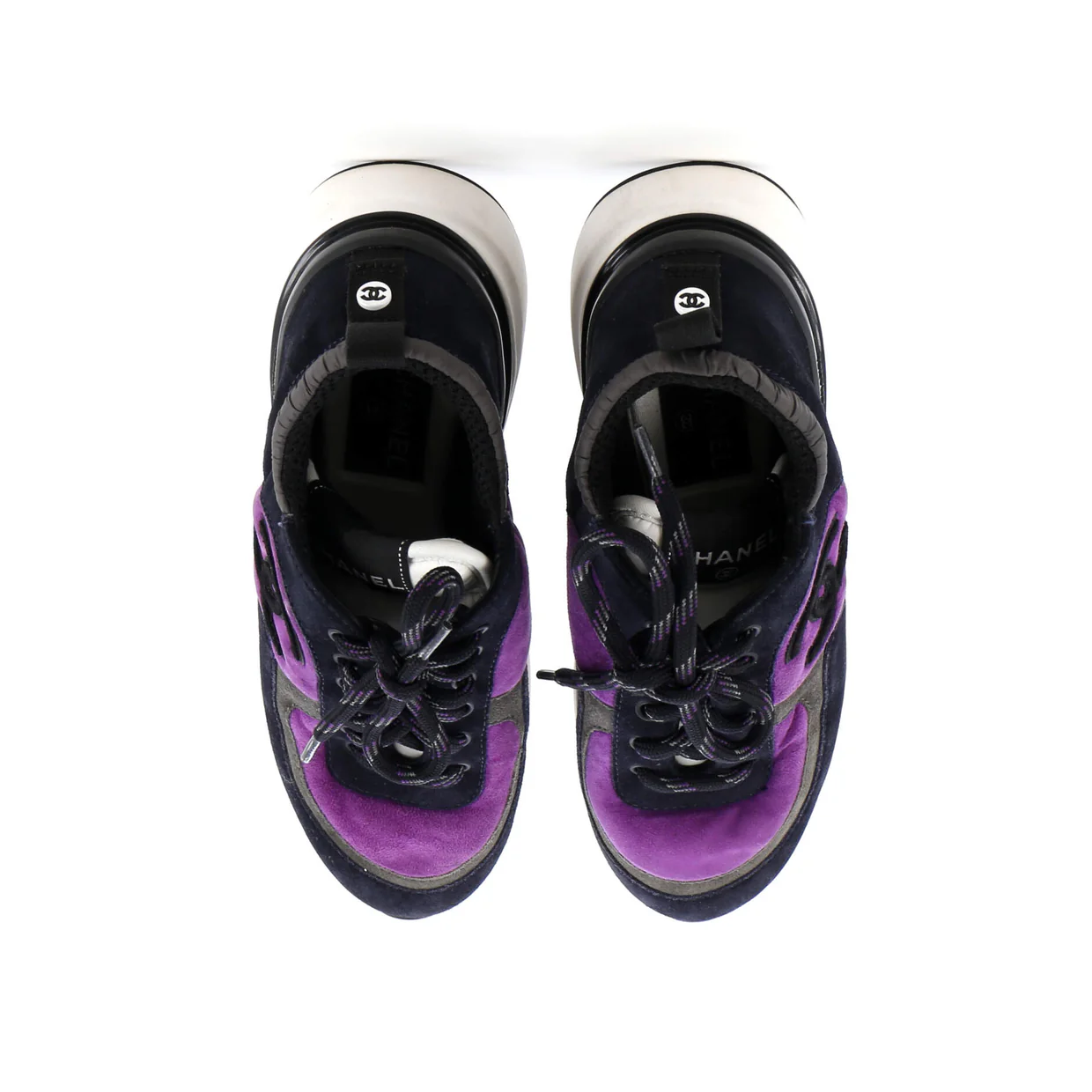 Men's CC Low-Top Sneakers Suede - Deep Luxury