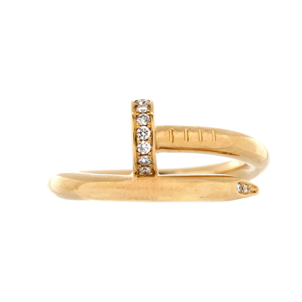 Juste un Clou Ring 18K Yellow Gold and Diamonds - Deep Luxury
