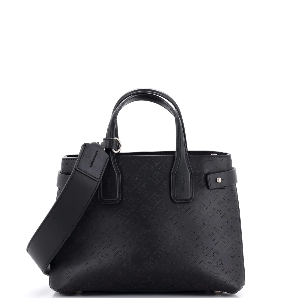 Banner NM Tote Perforated Leather Small - Deep Luxury